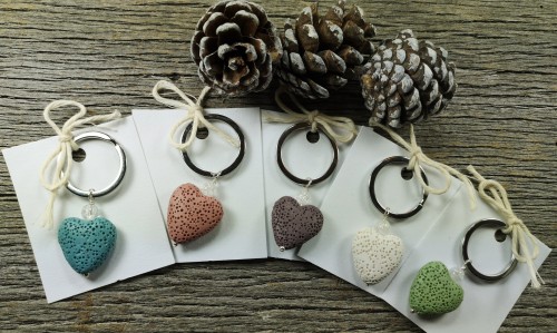 Aromaterapevtski obesek za ključe - SRČEK